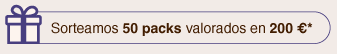 Sortearemos 50 packs valorados en 200 €*